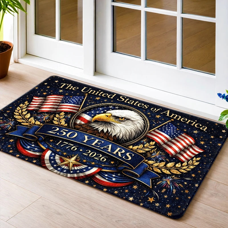 1776–2026 Commemorative Floor Mat — Non-Slip Patriotic Doormat