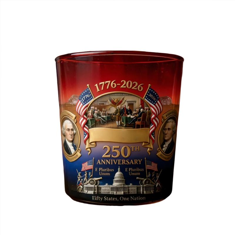 250th Anniversary Whiskey Glass — Geometric Patriot Tumbler