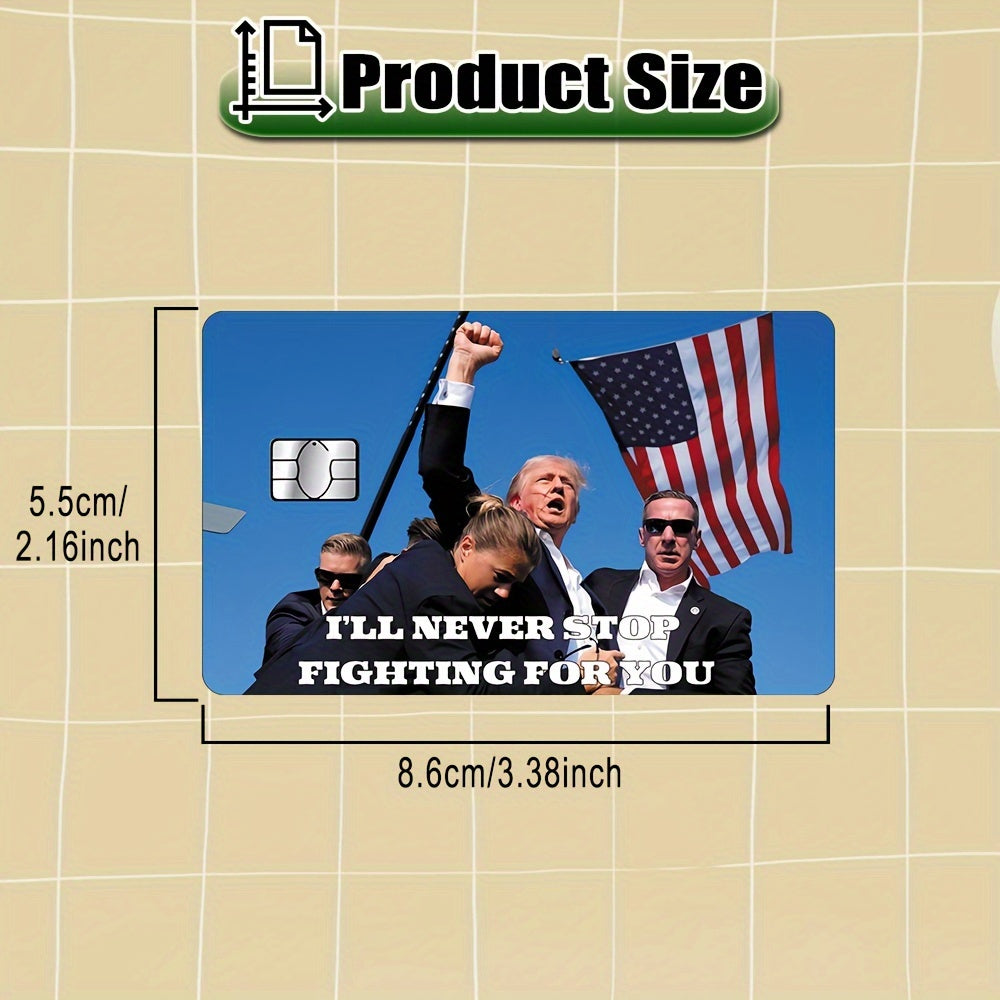 "Never Stop Fighting" Card Sticker 3-Pack — PVC Credit Card Skins