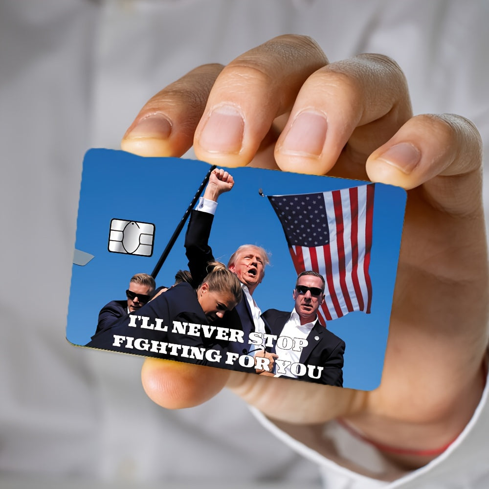"Never Stop Fighting" Card Sticker 3-Pack — PVC Credit Card Skins